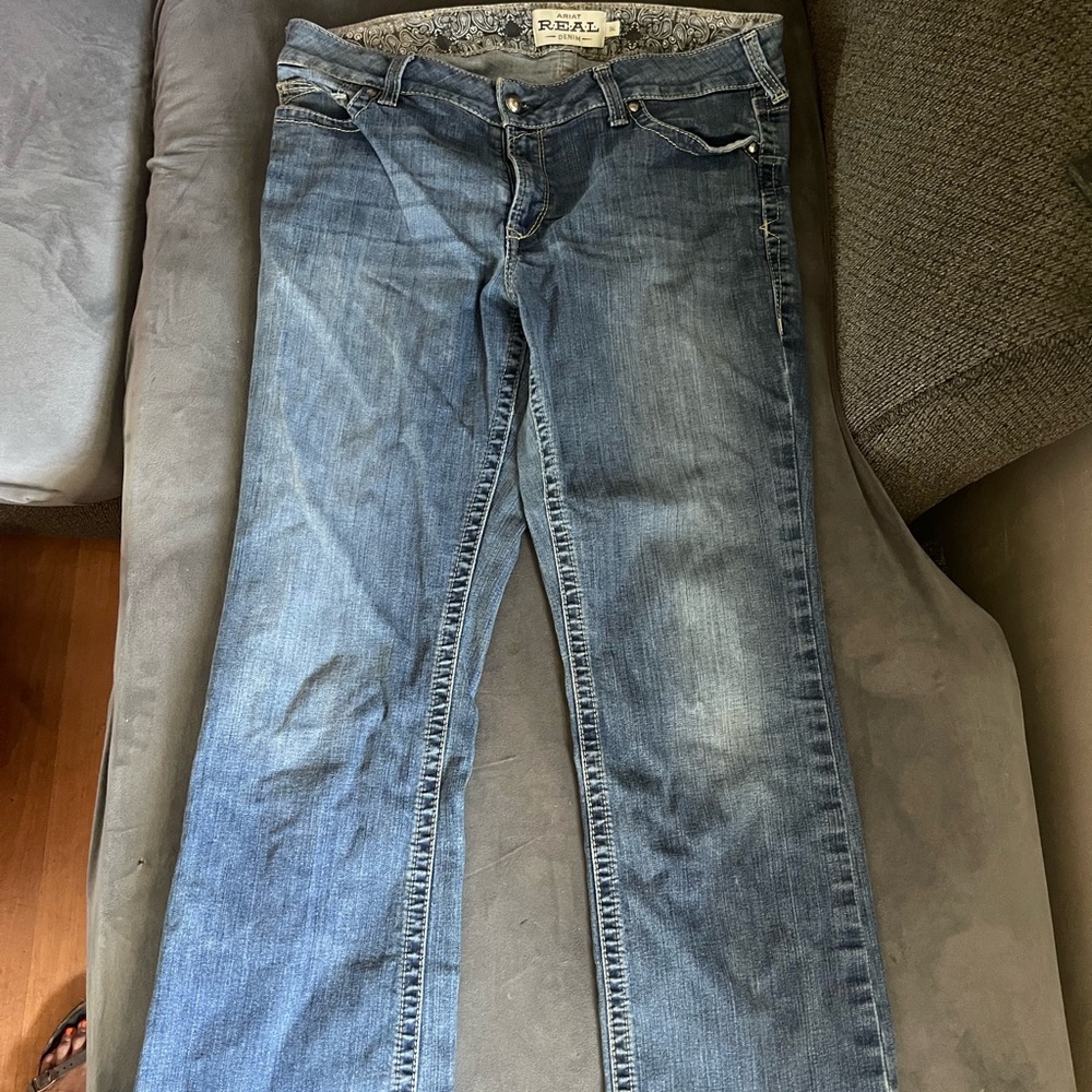 Ariat REAL denim Boot Cut Jeans with Natural Fading 34long